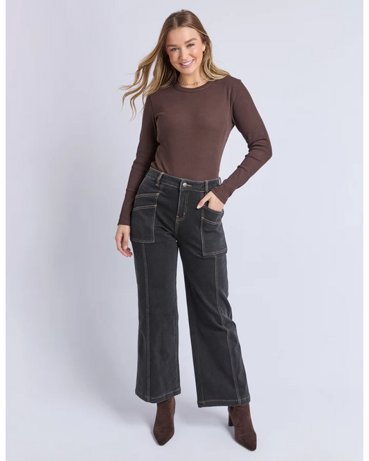 FOXWOOD BALMY JEAN - WASHED BLACK