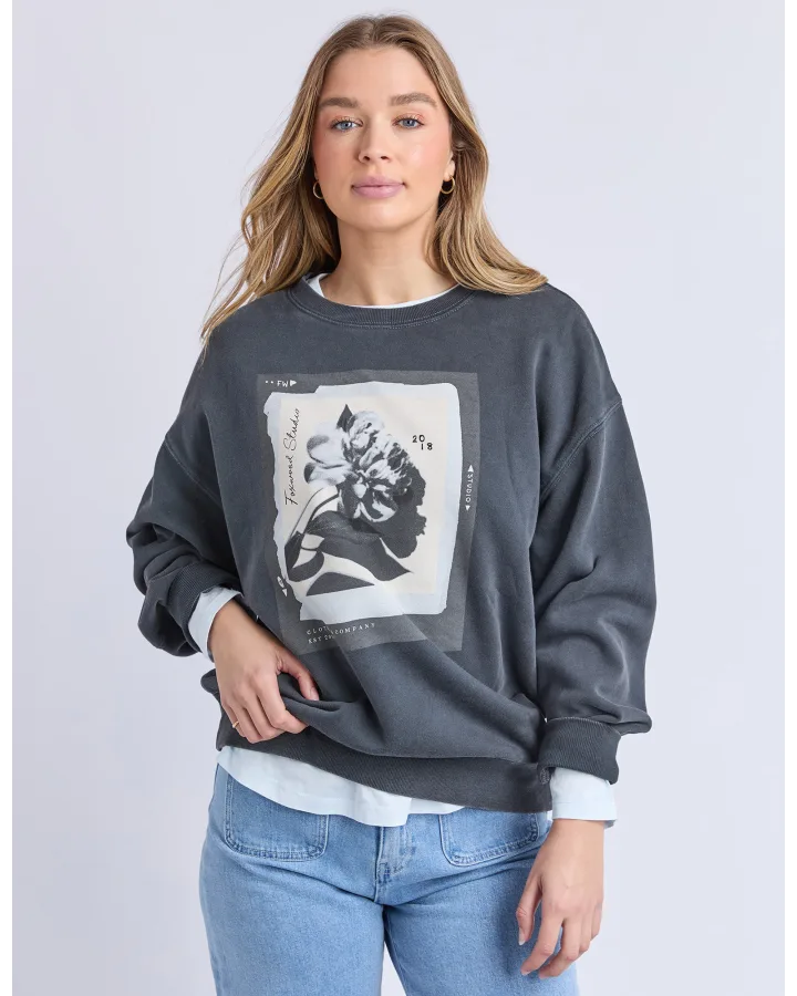 FOXWOOD TRUE BLOOM CREW - CHARCOAL