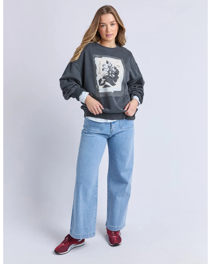 FOXWOOD TRUE BLOOM CREW - CHARCOAL
