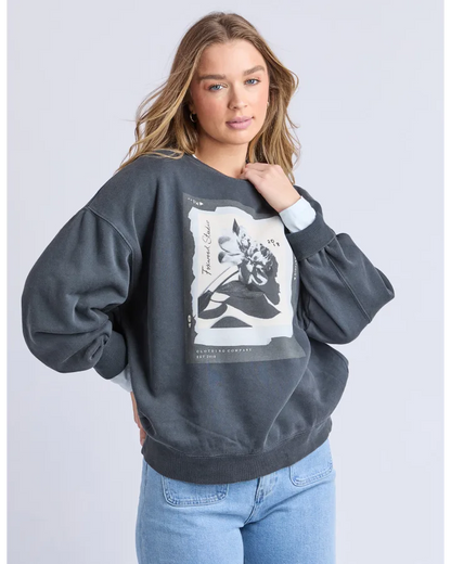 FOXWOOD TRUE BLOOM CREW - CHARCOAL