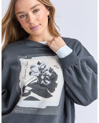 FOXWOOD TRUE BLOOM CREW - CHARCOAL