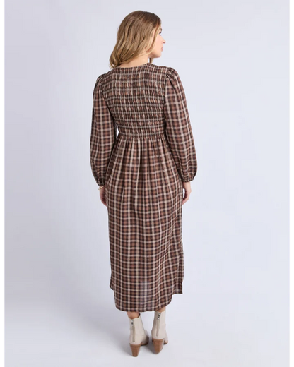 FOXWOOD COCO CHECK DRESS - COFFEE CHECK