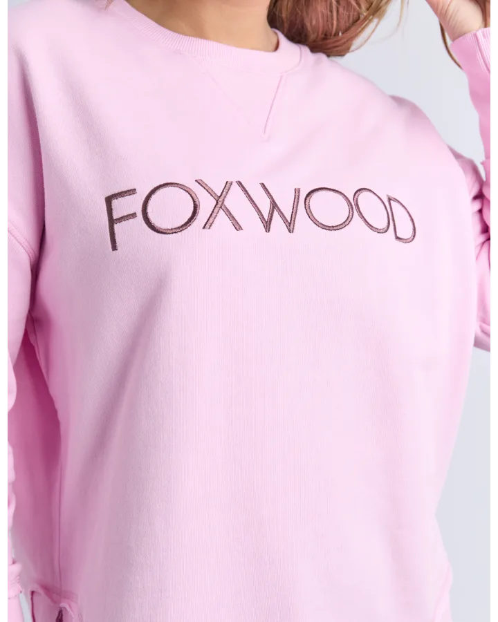 FOXWOOD SIMPLIFIED METALLIC CREW - BRIGHT PINK