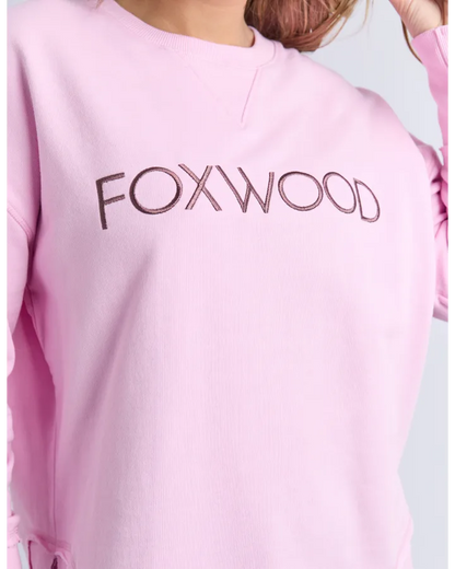 FOXWOOD SIMPLIFIED METALLIC CREW - BRIGHT PINK