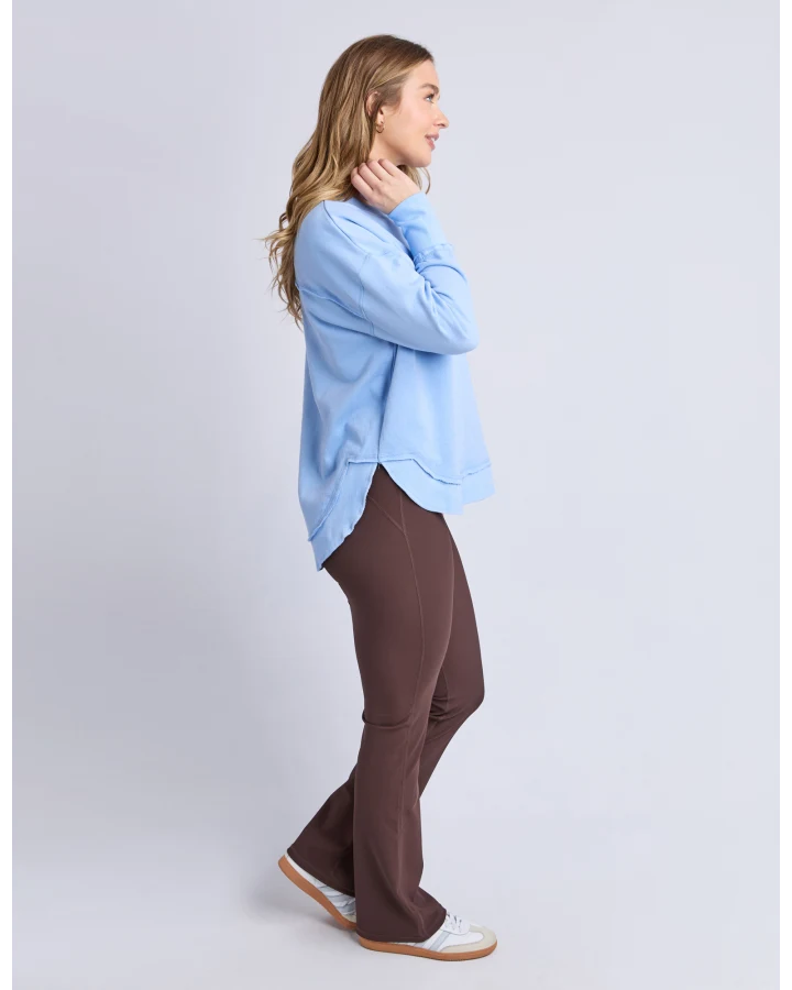 FOXWOOD SIMPLIFIED METALLIC CREW - BLUE / LEMON