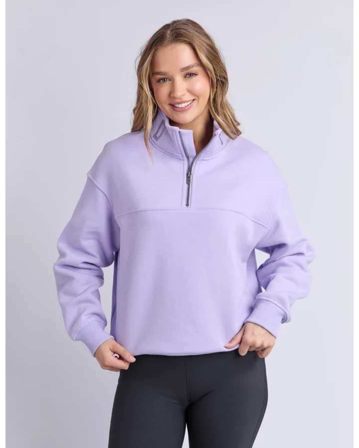 FOXWOOD COLLEGE ZIP CREW - LAVENDER
