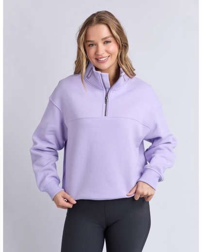 FOXWOOD COLLEGE ZIP CREW - LAVENDER