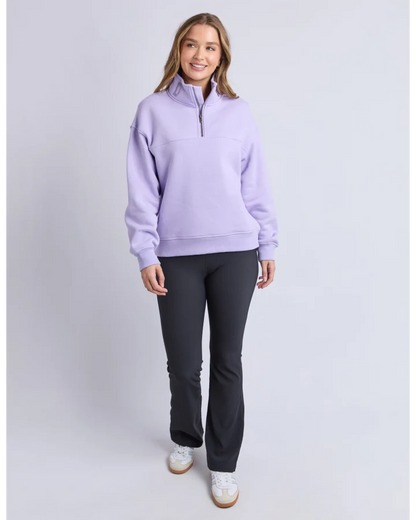FOXWOOD COLLEGE ZIP CREW - LAVENDER