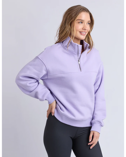 FOXWOOD COLLEGE ZIP CREW - LAVENDER