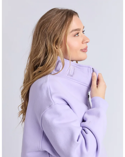 FOXWOOD COLLEGE ZIP CREW - LAVENDER