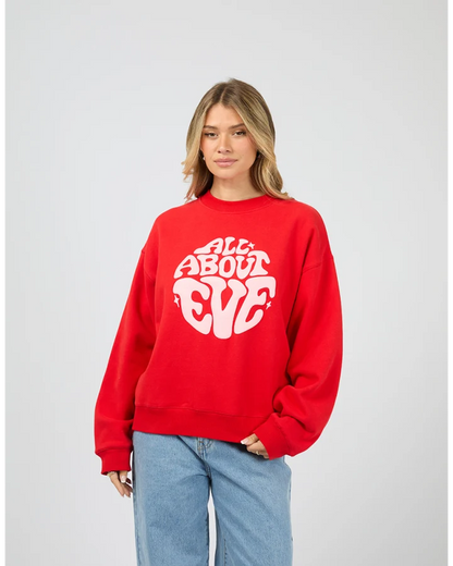 ALL ABOUT EVE RETRO BOX CREW - RED