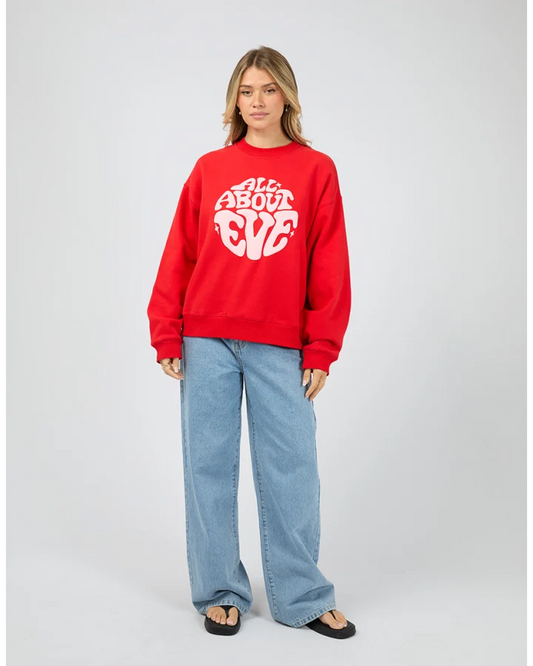 ALL ABOUT EVE RETRO BOX CREW - RED