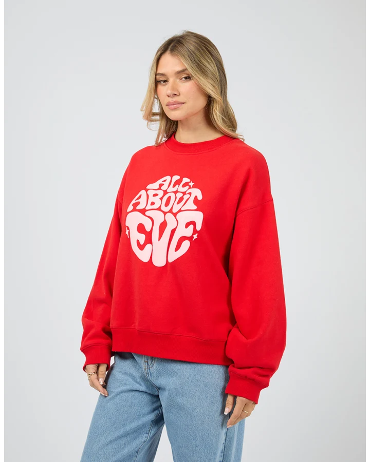 ALL ABOUT EVE RETRO BOX CREW - RED