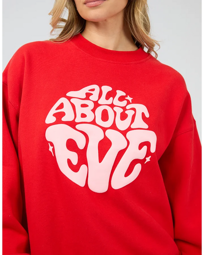 ALL ABOUT EVE RETRO BOX CREW - RED