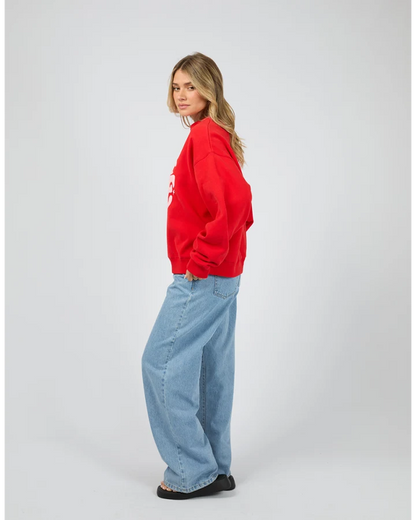 ALL ABOUT EVE RETRO BOX CREW - RED