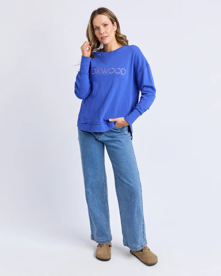 FOXWOOD SIMPLIFIED METALLIC CREW -  BLUE