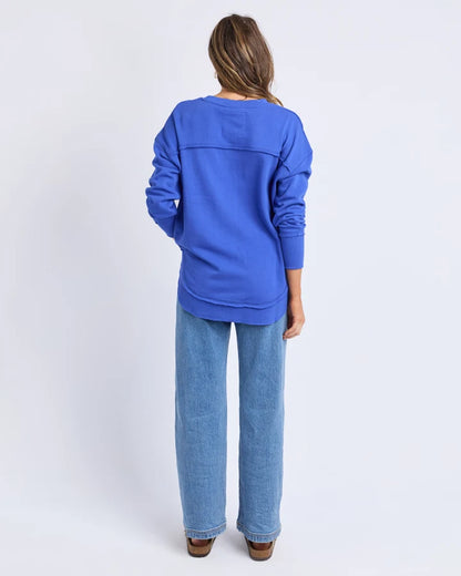 FOXWOOD SIMPLIFIED METALLIC CREW -  BLUE