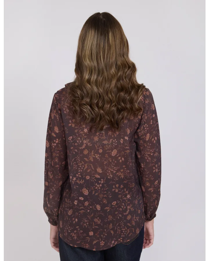 STELLA & GEMMA COLETTE BLOUSE - CACAO JARDIN