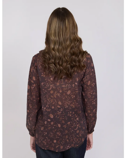 STELLA & GEMMA COLETTE BLOUSE - CACAO JARDIN