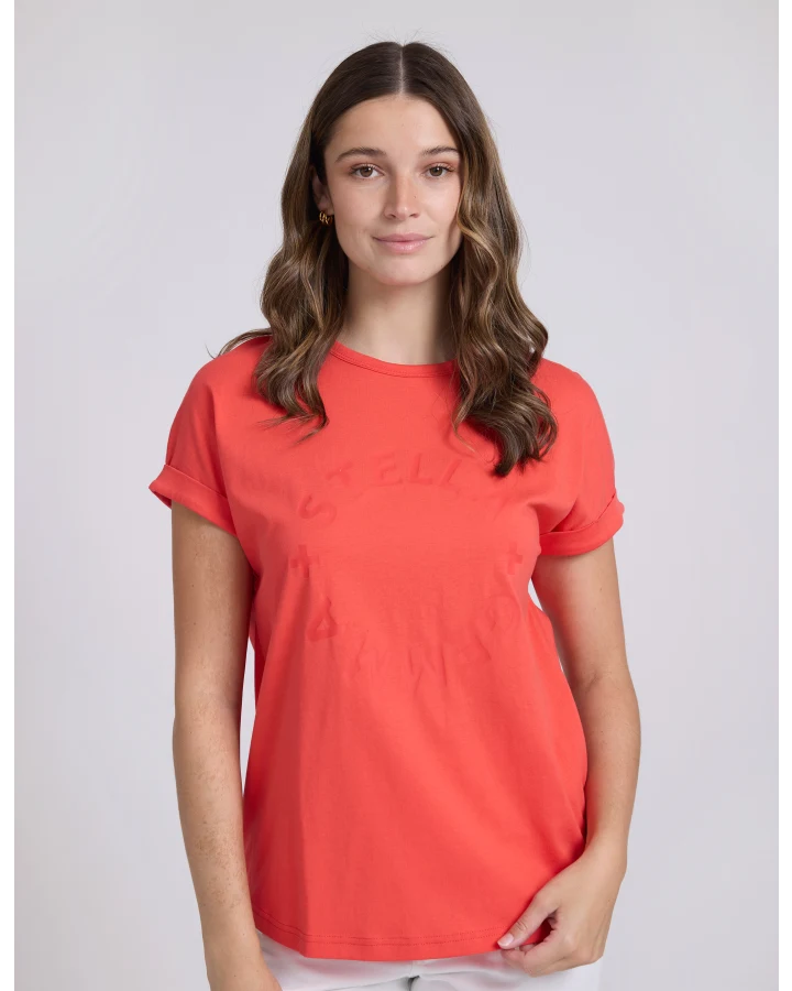 STELLA & GEMMA SOHO CUFF TEE - RED ROTATION