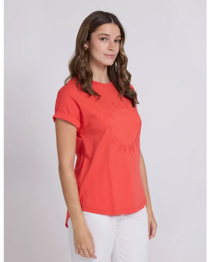 STELLA & GEMMA SOHO CUFF TEE - RED ROTATION