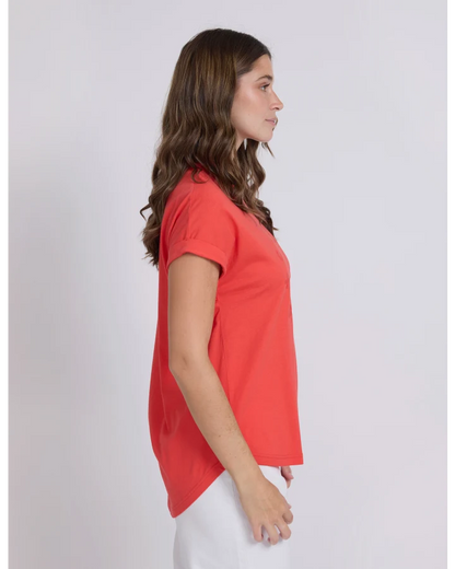 STELLA & GEMMA SOHO CUFF TEE - RED ROTATION