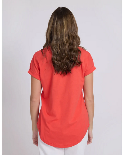 STELLA & GEMMA SOHO CUFF TEE - RED ROTATION