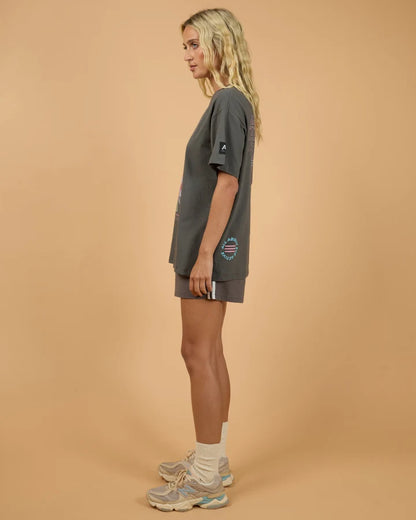 ALL ABOUT EVE CANYON RELAXED TEE - CHARCOAL