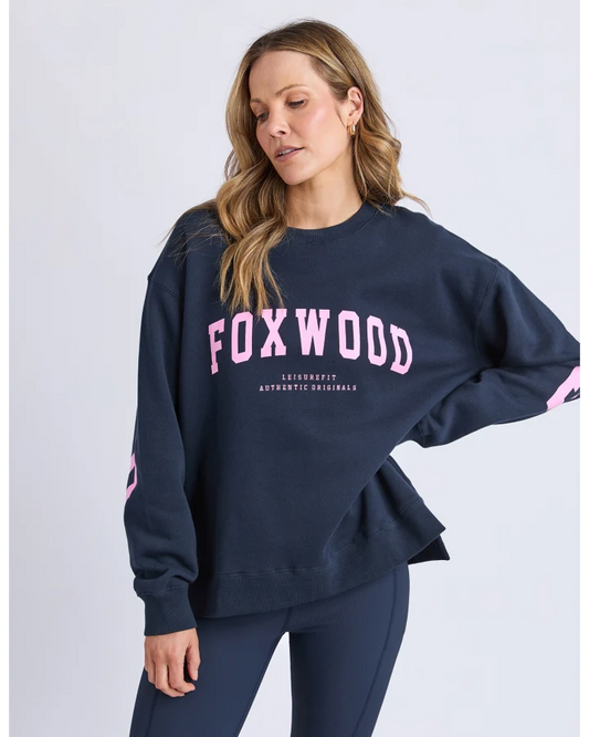 FOXWOOD INTERVAL CREW - NAVY NEON PINK