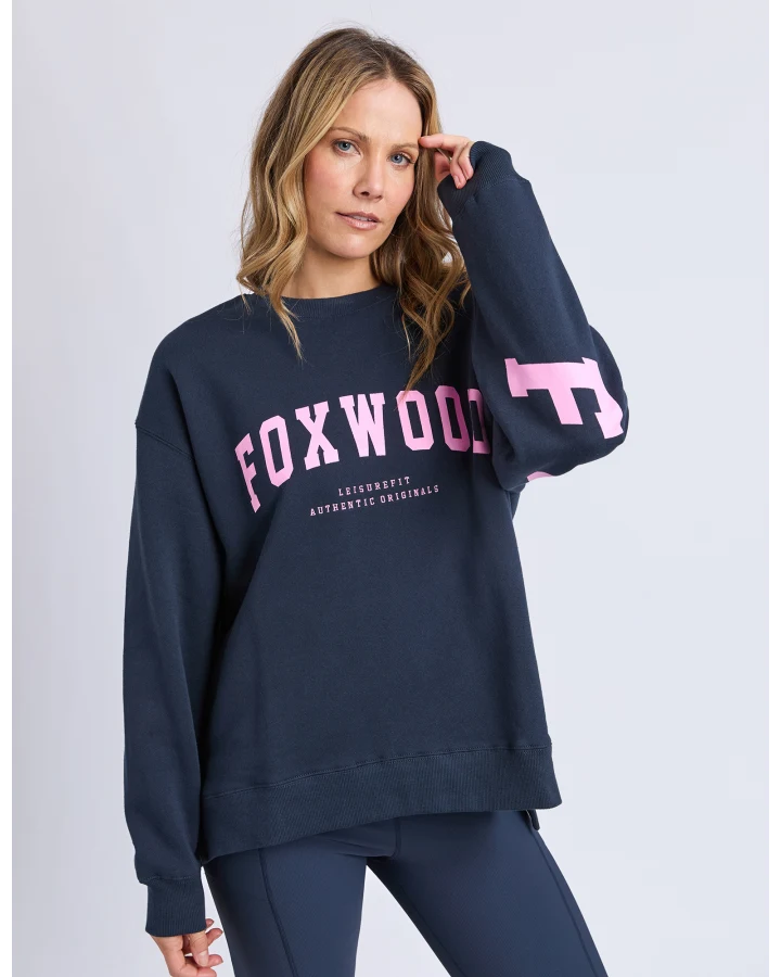 FOXWOOD INTERVAL CREW - NAVY NEON PINK