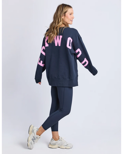 FOXWOOD INTERVAL CREW - NAVY NEON PINK