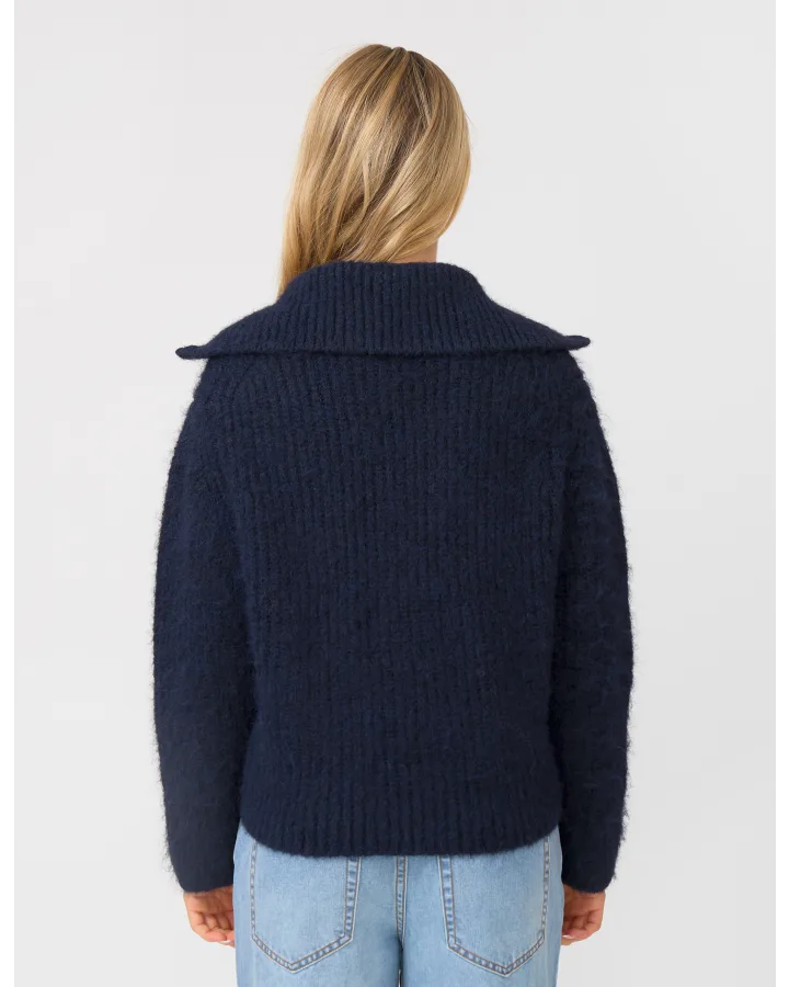 STELLA & GEMMA CLARISSE ZIP JUMPER - NAVY