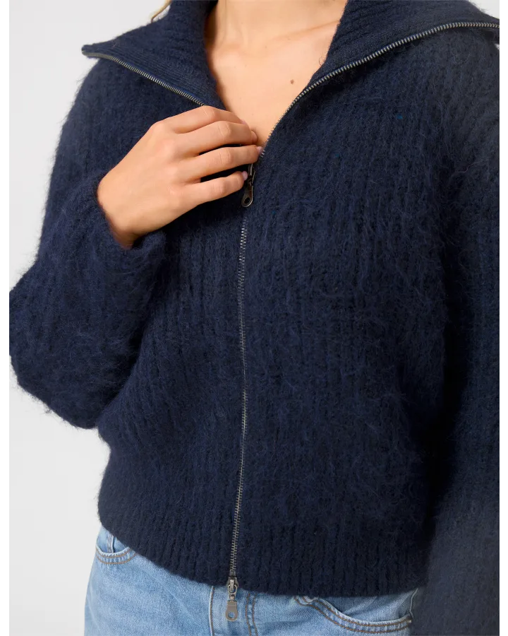 STELLA & GEMMA CLARISSE ZIP JUMPER - NAVY