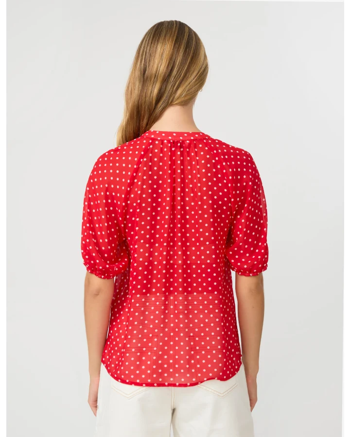 STELLA & GEMMA MONET BLOUSE - RED SPOT