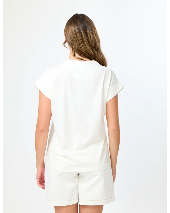 STELLA & GEMMA CUFF TEE CLAY - TUSCAN TILE
