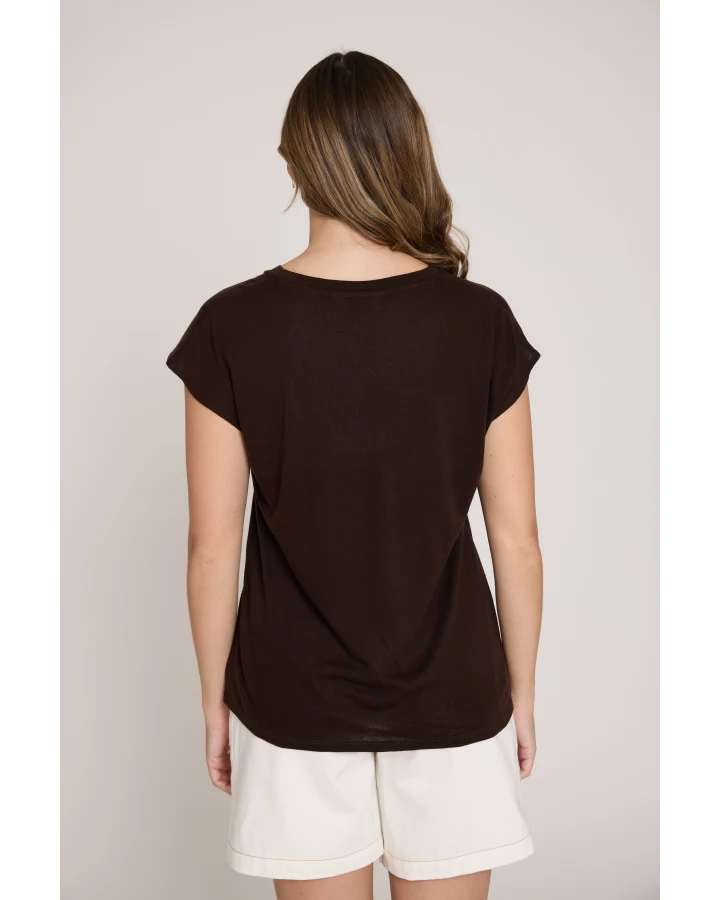 STELLA & GEMMA VICTOR T-SHIRT - CHOCOLATE