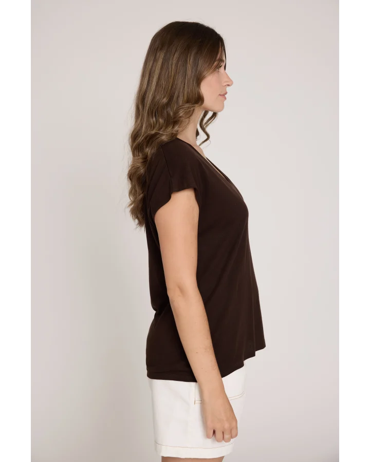 STELLA & GEMMA VICTOR T-SHIRT - CHOCOLATE