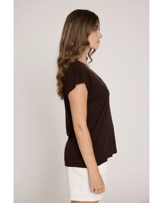 STELLA & GEMMA VICTOR T-SHIRT - CHOCOLATE