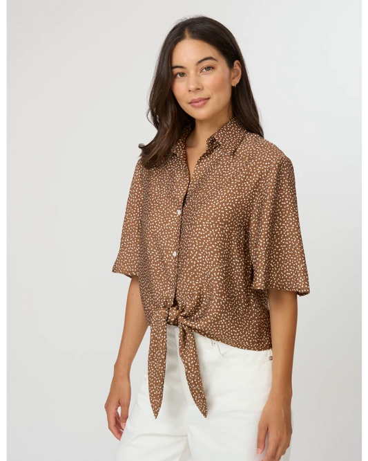 STELLA & GEMMA WHY KNOT BLOUSE - WILDWOOD SPOT