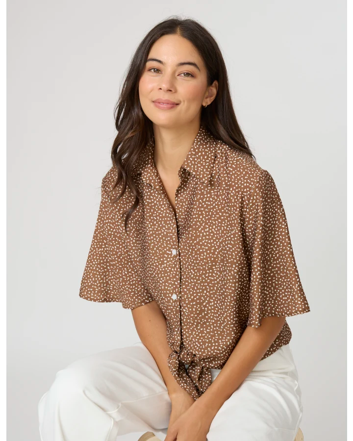 STELLA & GEMMA WHY KNOT BLOUSE - WILDWOOD SPOT
