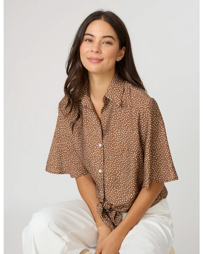 STELLA & GEMMA WHY KNOT BLOUSE - WILDWOOD SPOT