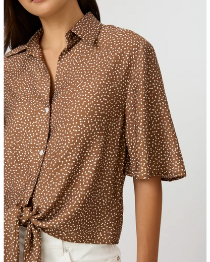 STELLA & GEMMA WHY KNOT BLOUSE - WILDWOOD SPOT