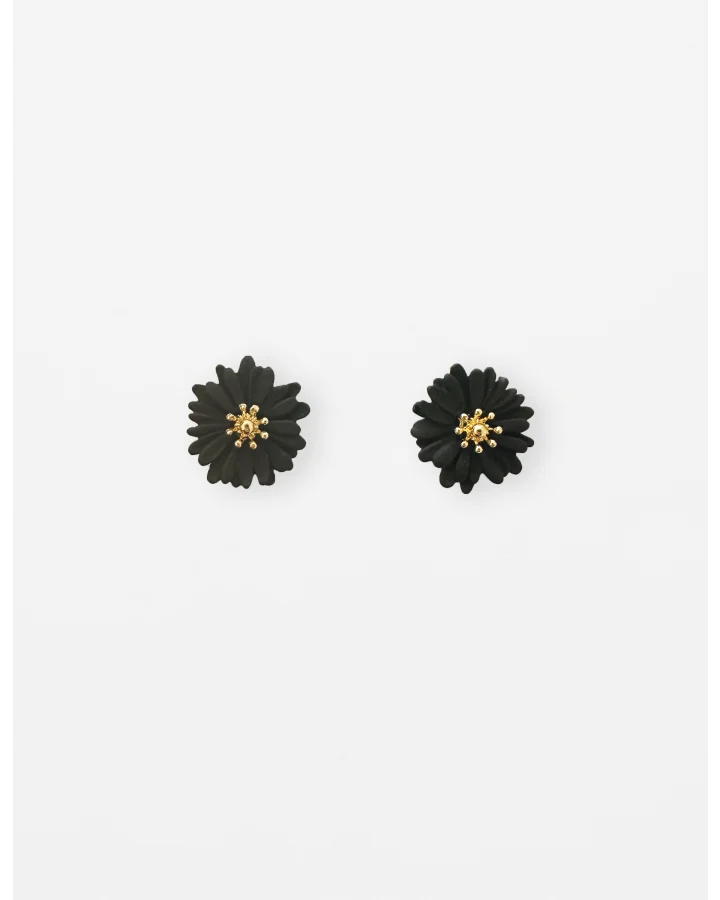 STELLA & GEMMA EARRING - MINI DAISY - BLACK