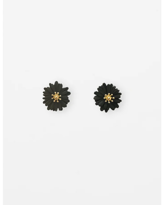 STELLA & GEMMA EARRING - MINI DAISY - BLACK