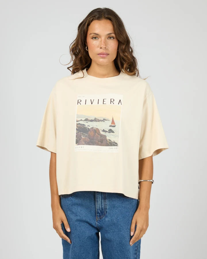 SILENT THEORY SIGHT SEE RELAXED TEE - CHALK