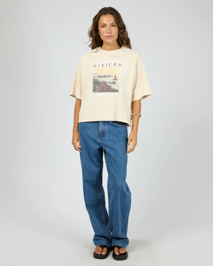 SILENT THEORY SIGHT SEE RELAXED TEE - CHALK
