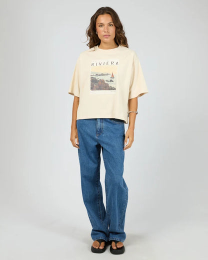 SILENT THEORY SIGHT SEE RELAXED TEE - CHALK