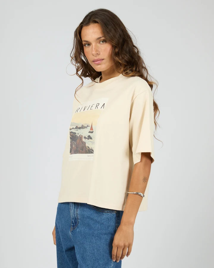 SILENT THEORY SIGHT SEE RELAXED TEE - CHALK
