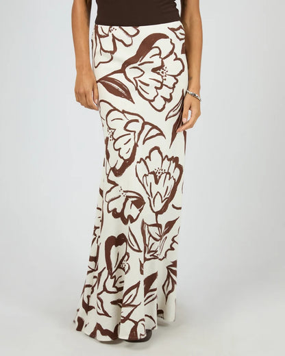 SILENT THEORY LUCIA MAXI SKIRT - VINTAGE WHITE