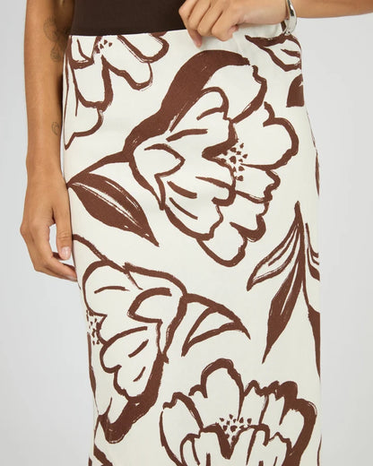 SILENT THEORY LUCIA MAXI SKIRT - VINTAGE WHITE